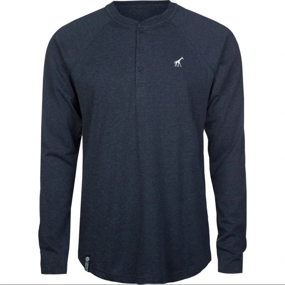 Lrg Other - LRG Men’s Core Collection Blue Long Sleeve Raglan Henley Shirt Size Large